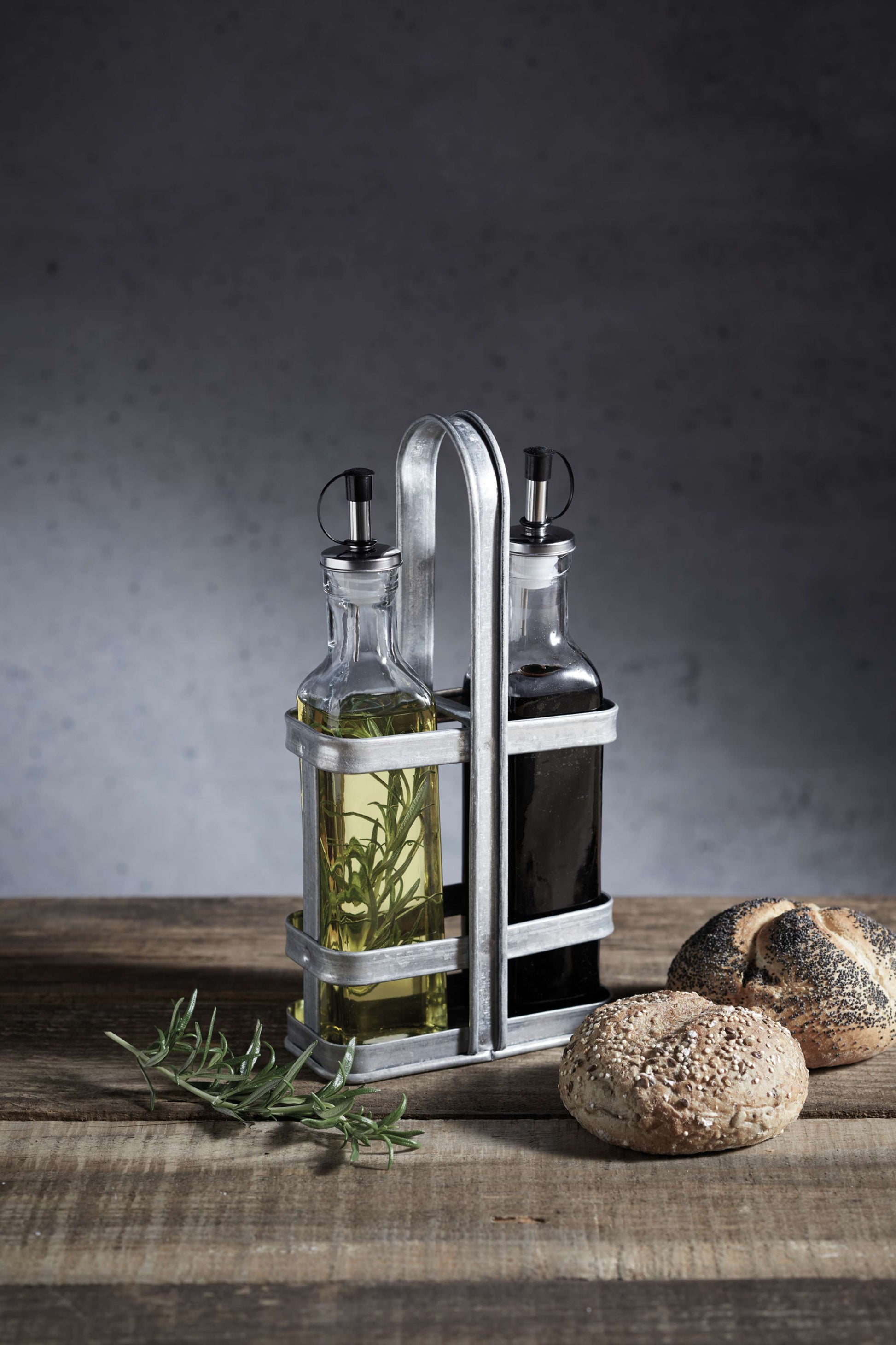Industrial Kitchen Oil & Vinegar Dispenser Set (2-Piece)