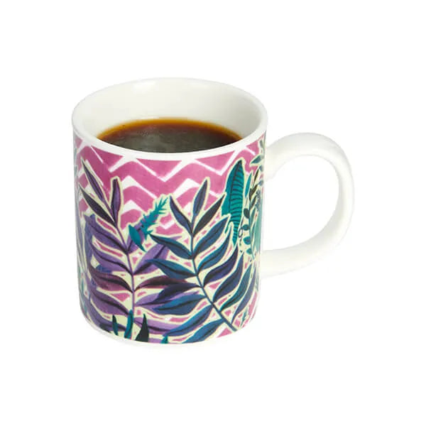 KitchenCraft Exotic Leaves Porcelain Espresso Mug