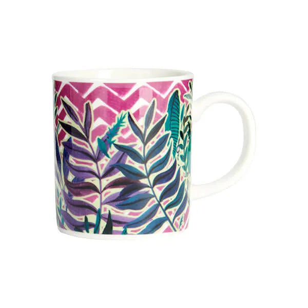 KitchenCraft Exotic Leaves Porcelain Espresso Mug