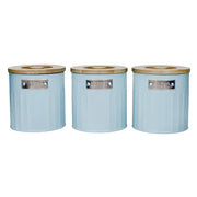 KitchenCraft Light Blue Tea, Coffee & Sugar Canister Set – Set of 3 (1 L each)