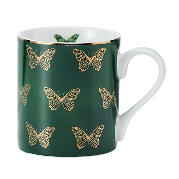 Mikasa Butterflies Straight-Sided Porcelain Mug Mikasa Butterflies Straight-Sided Porcelain Mug