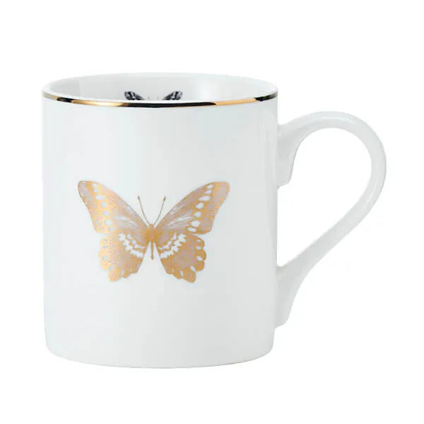 Mikasa Butterflies Straight-Sided Porcelain Mug Mikasa Butterflies Straight-Sided Porcelain Mug