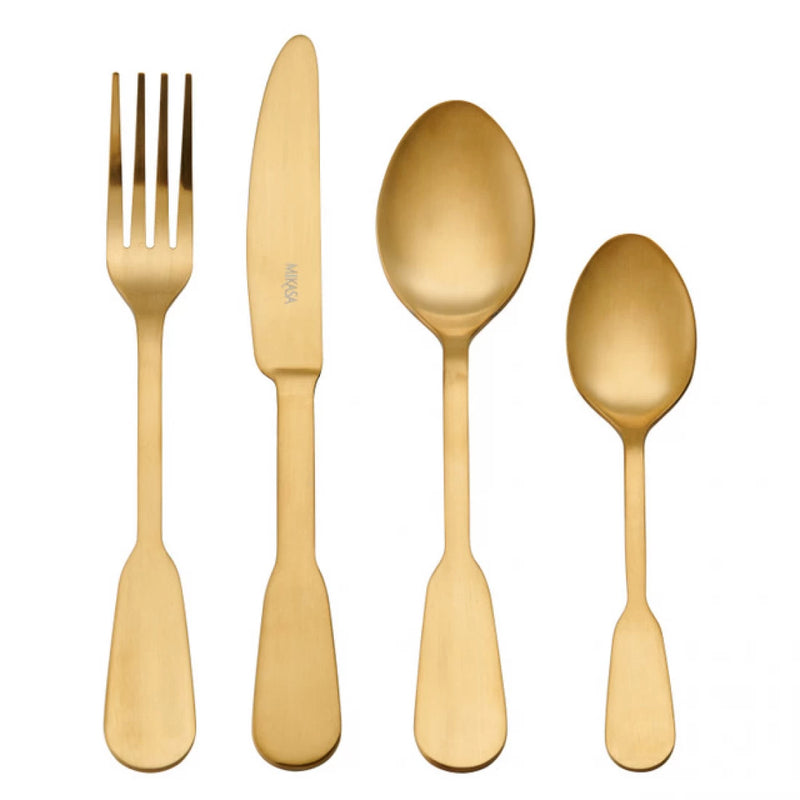 Mikasa Soho Gold Stainless Steel Cutlery Set – 16 Piece