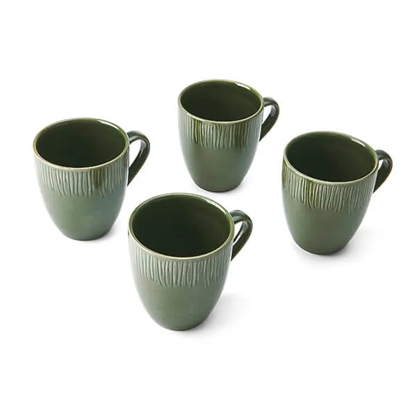 Mikasa Jardin Green Set of 4 Mugs – 420 ml Mikasa Jardin Green Set of 4 Mugs – 420 ml