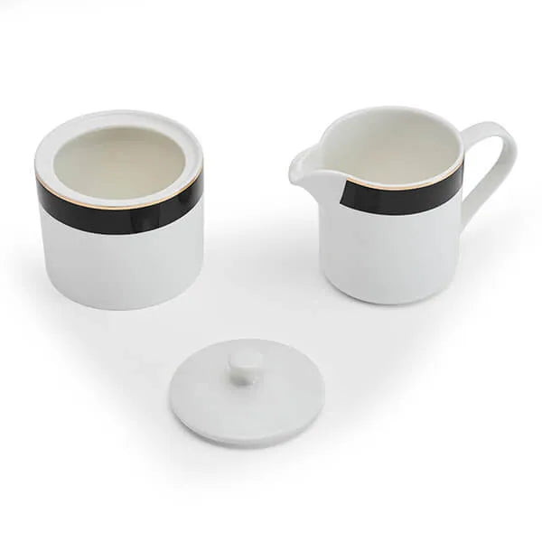 Mikasa Luxe Deco Sugar Pot & Creamer Set