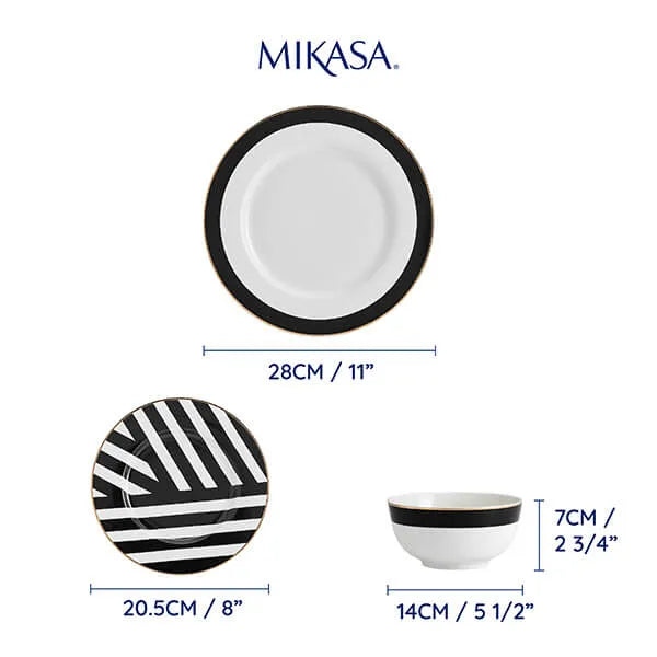 Mikasa Luxe Deco 12-Piece Dinner Set Mikasa Luxe Deco 12-Piece Dinner Set
