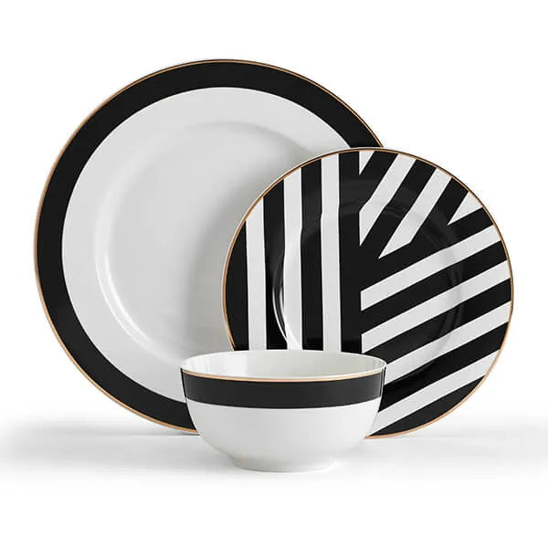 Mikasa Luxe Deco 12-Piece Dinner Set Mikasa Luxe Deco 12-Piece Dinner Set