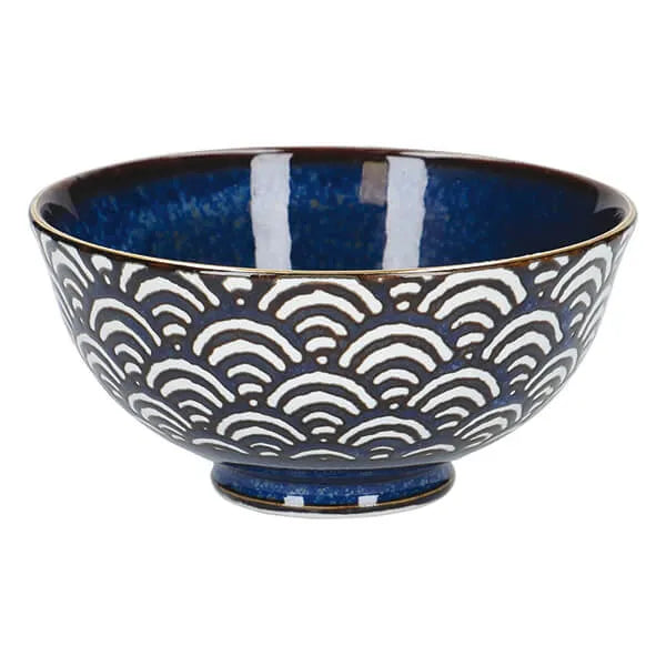 Mikasa Satori Seigaiha Wave Miso Serve Bowl
