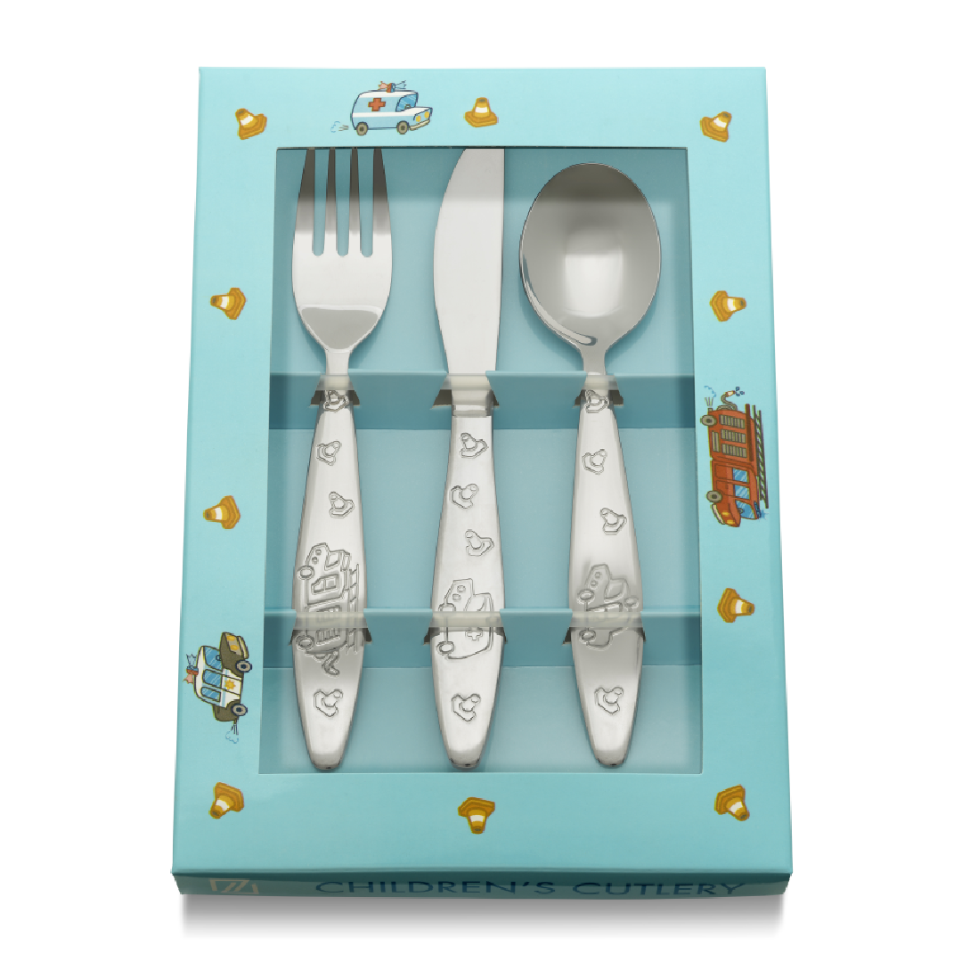 Children's cutlery 3pcs Emergency veh. s/s