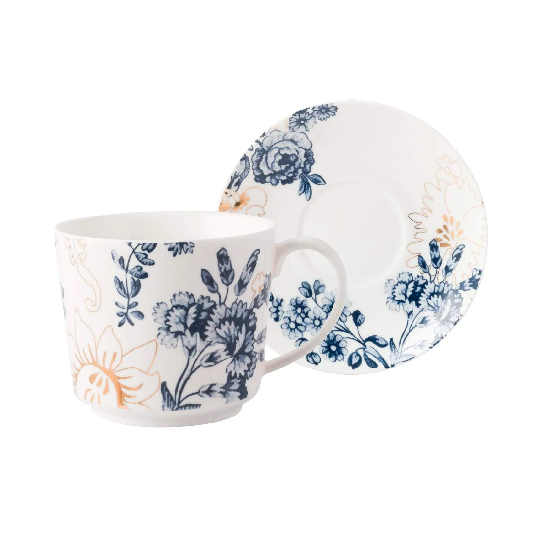 Victoria And Albert Palmers Silk Tea Cup And Sauc