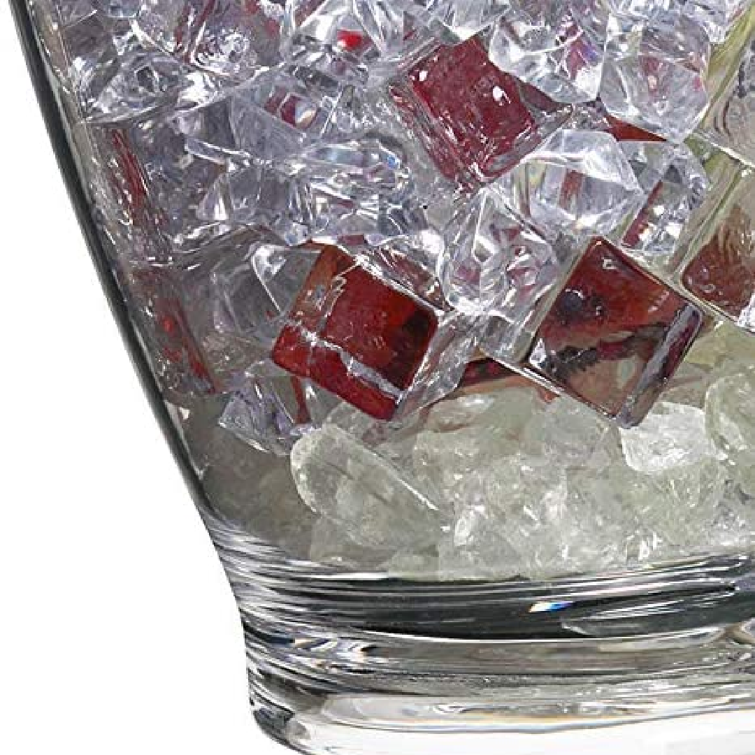 BarCraft Clear Acrylic Double Sided Drinks Pail/Cooler, Labelled BarCraft Clear Acrylic Double Sided Drinks Pail/Cooler, Labelled