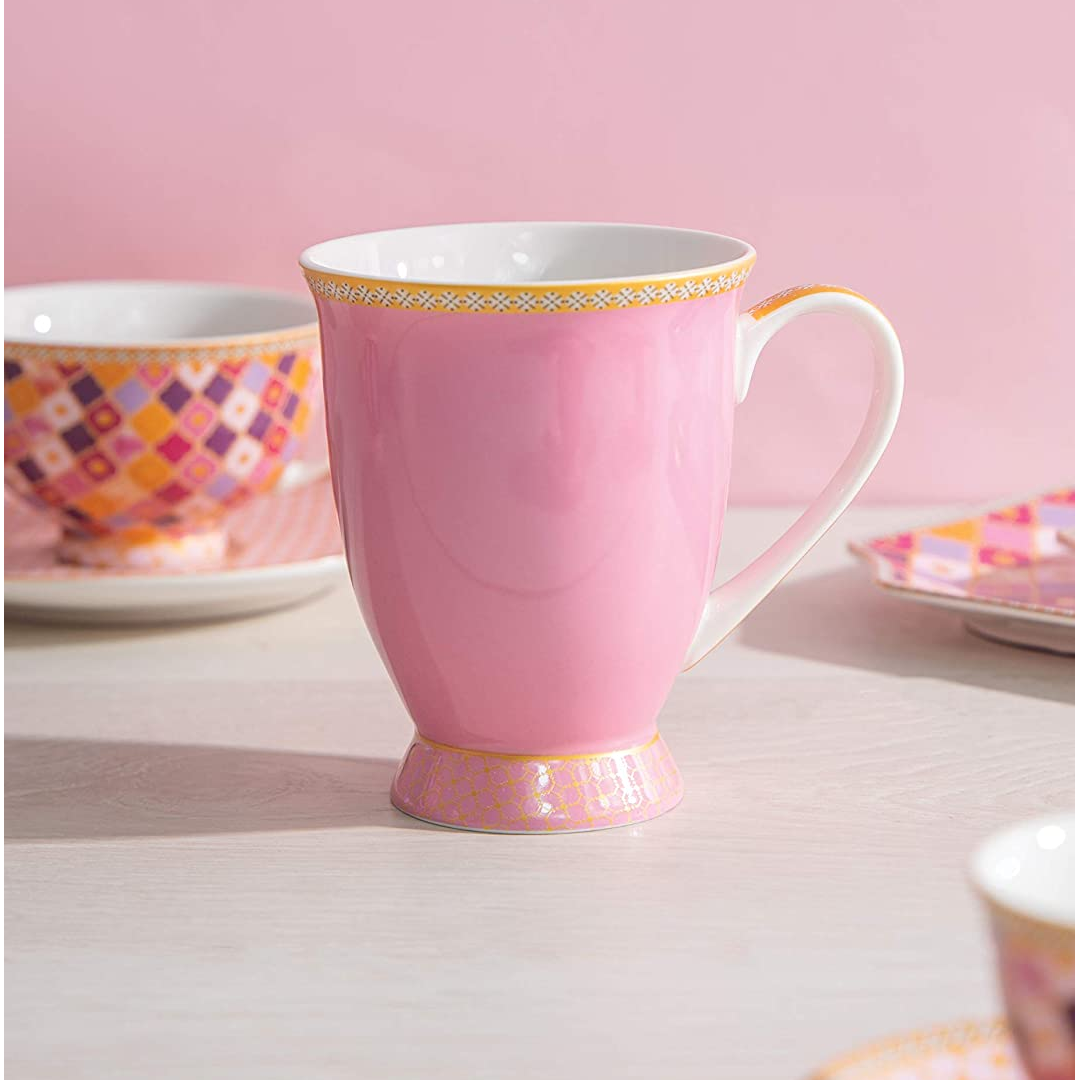 Maxwell & Williams Teas & C’s Kasbah Coffee Mug in Gift Box, Porcelain, Hot Pink, 300 ml