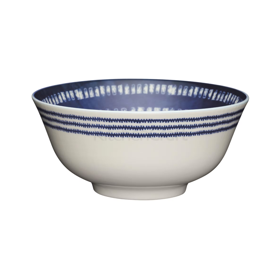 KitchenCraft Blue and White Greek Style Ceramic Bowls