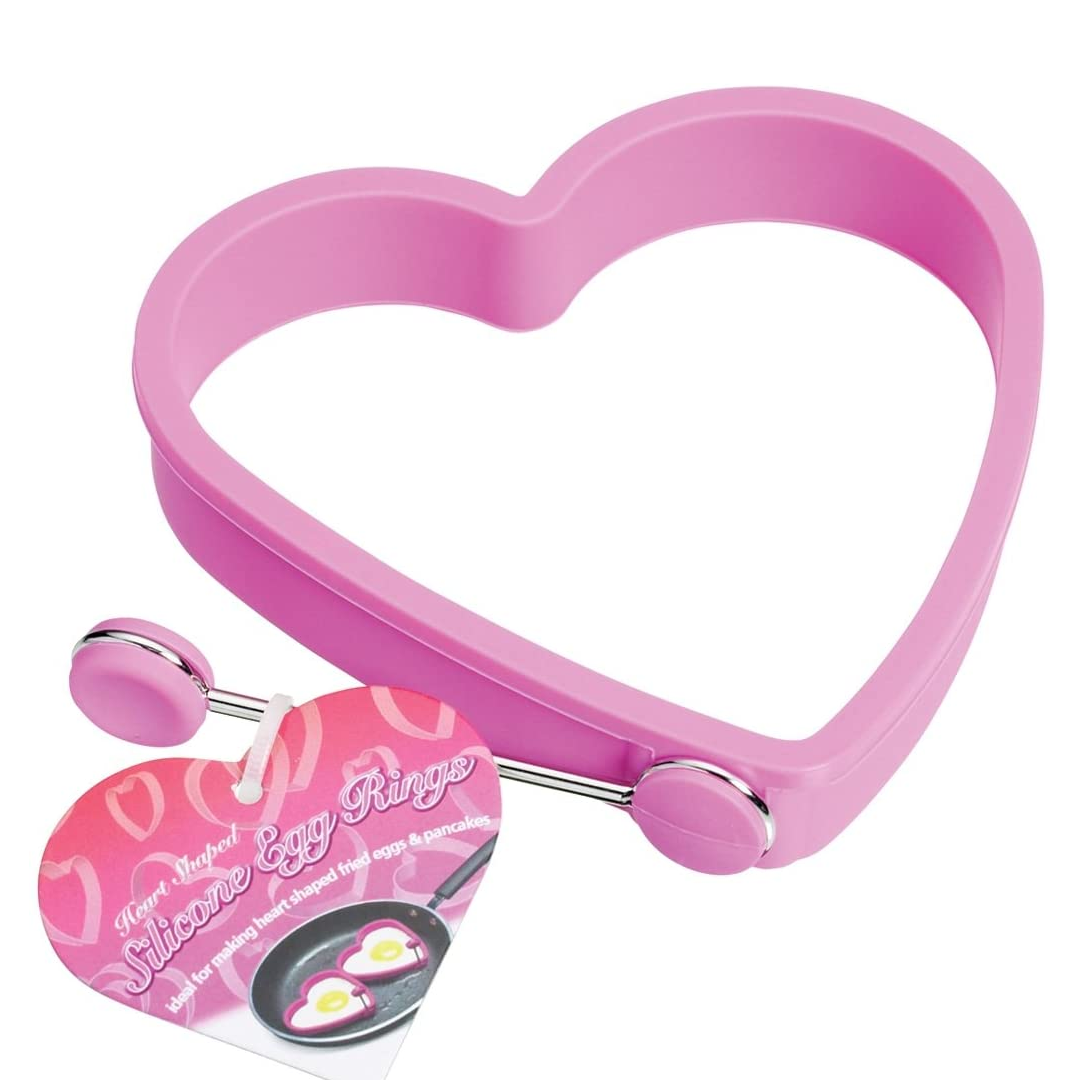 Kitchen Craft 5028250149626 Pink Heart Silicone Egg/Pancake Ring-Romantic Breakfast