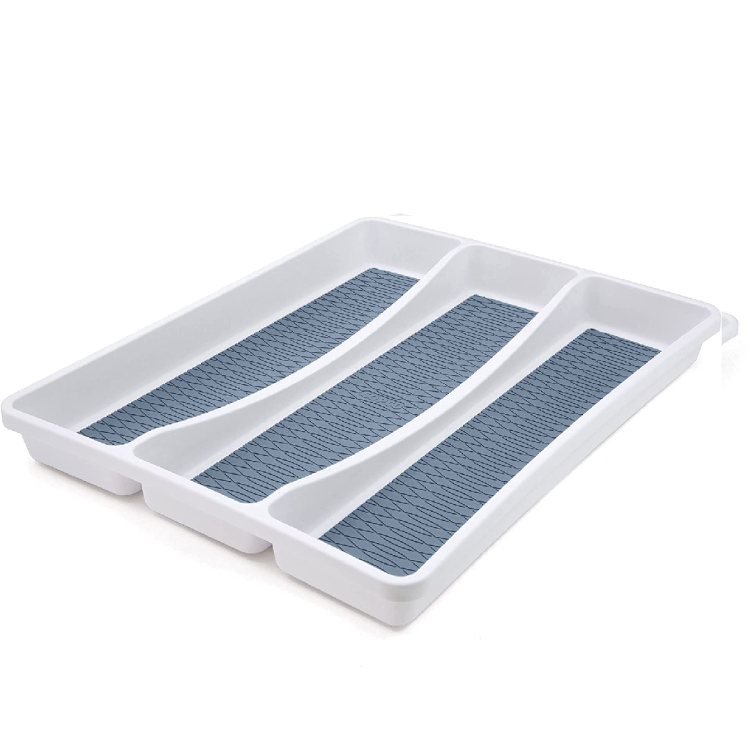 Copco Basics 3 Compartment Drawer Organizer, Faded Denim