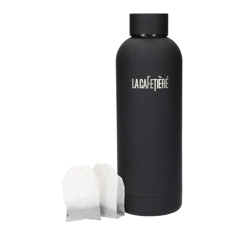 La Cafetière Tea Gift Set with 10 English Breakfast Tea Bags in Gift Box, Stainless Steel, 500 ml Capacity