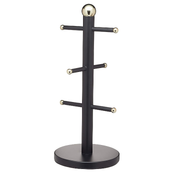 MasterClass Brass Effect Kitchen Roll Holder, Black/Brass, 15 x 15 x 35 cm