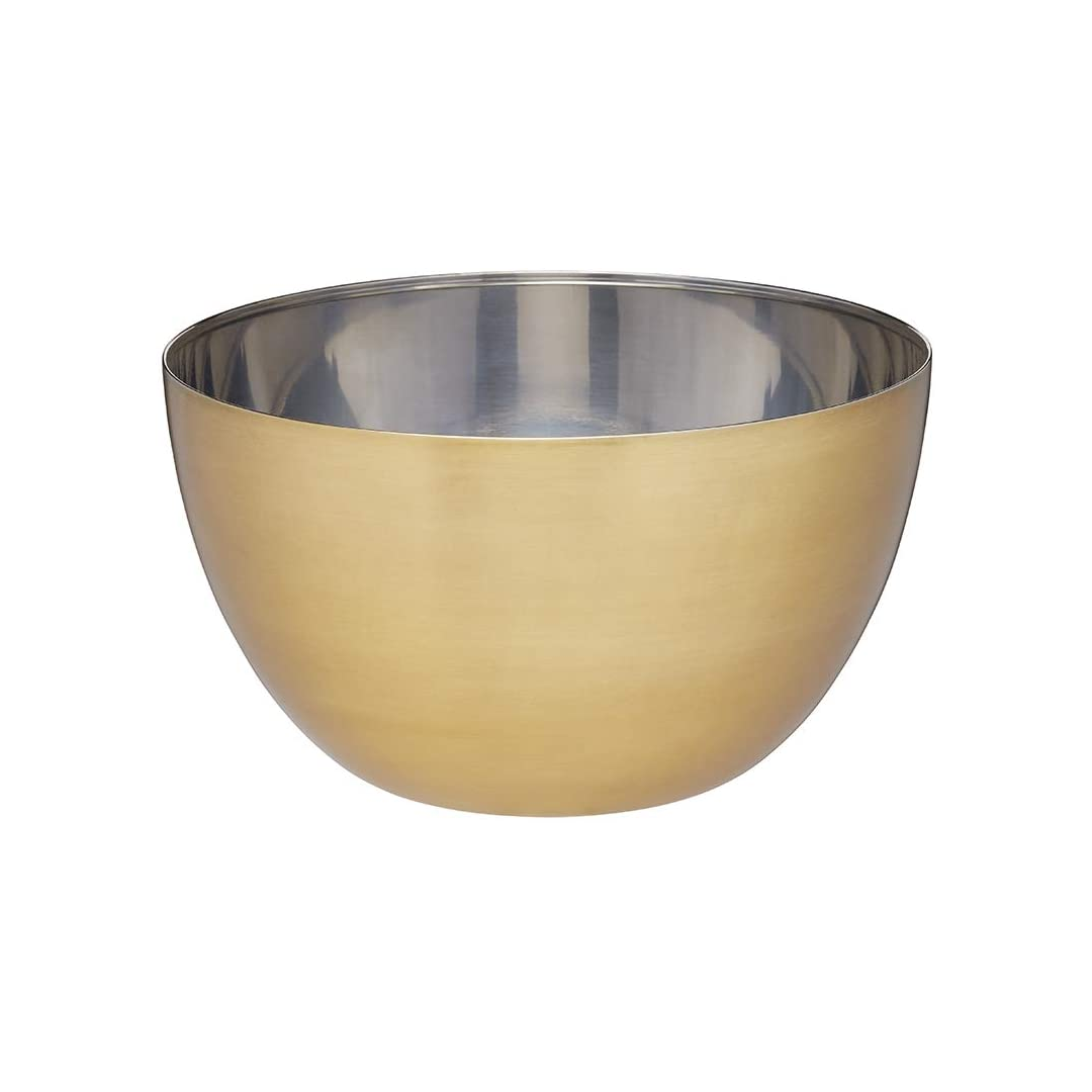 MasterClass 21 cm Stainless Steel Salad Bowl/ Fruit Bowl/ Serving Bowl, Brass Effect