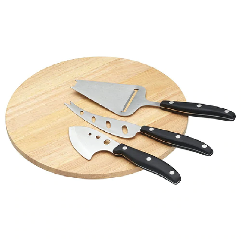 KitchenCraft Cheese Serving Set With Board and 3 Cheese Servers