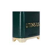 Lovello Textured Hunter Green Utensil Holder