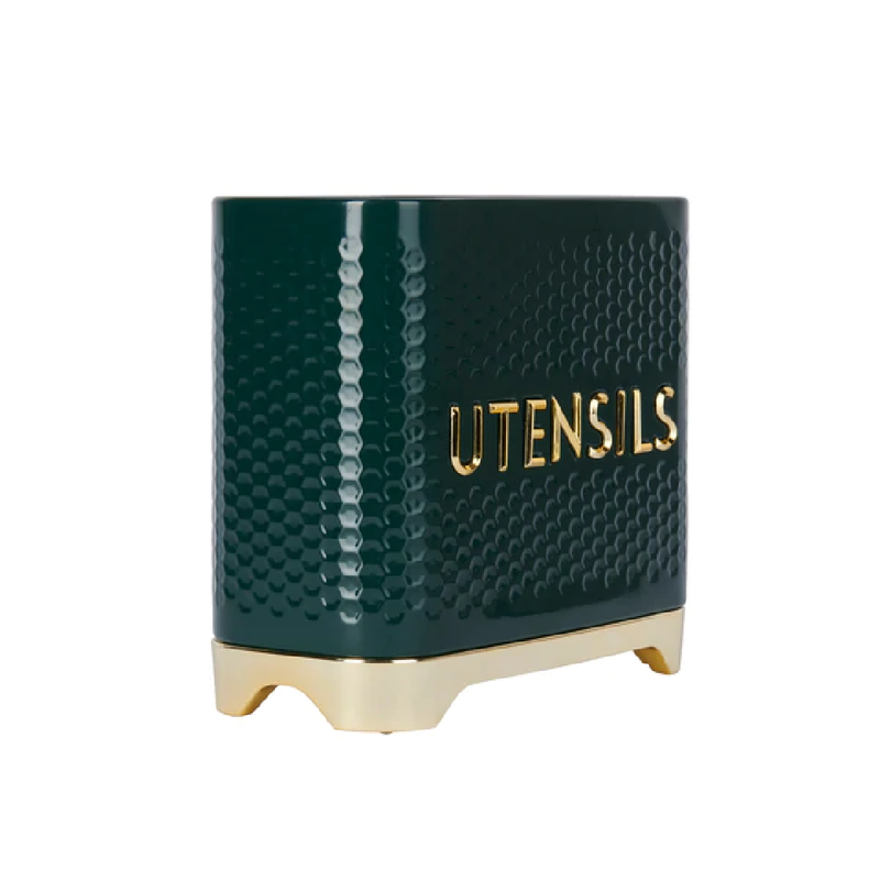 Lovello Textured Hunter Green Utensil Holder