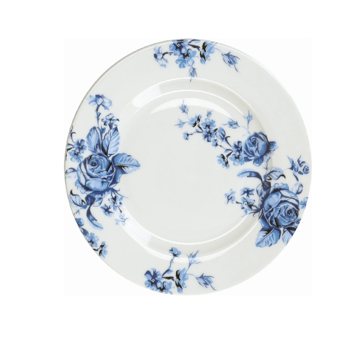 Taldrik portselan 19cm 'hampton white and blue flower' Mikasa
