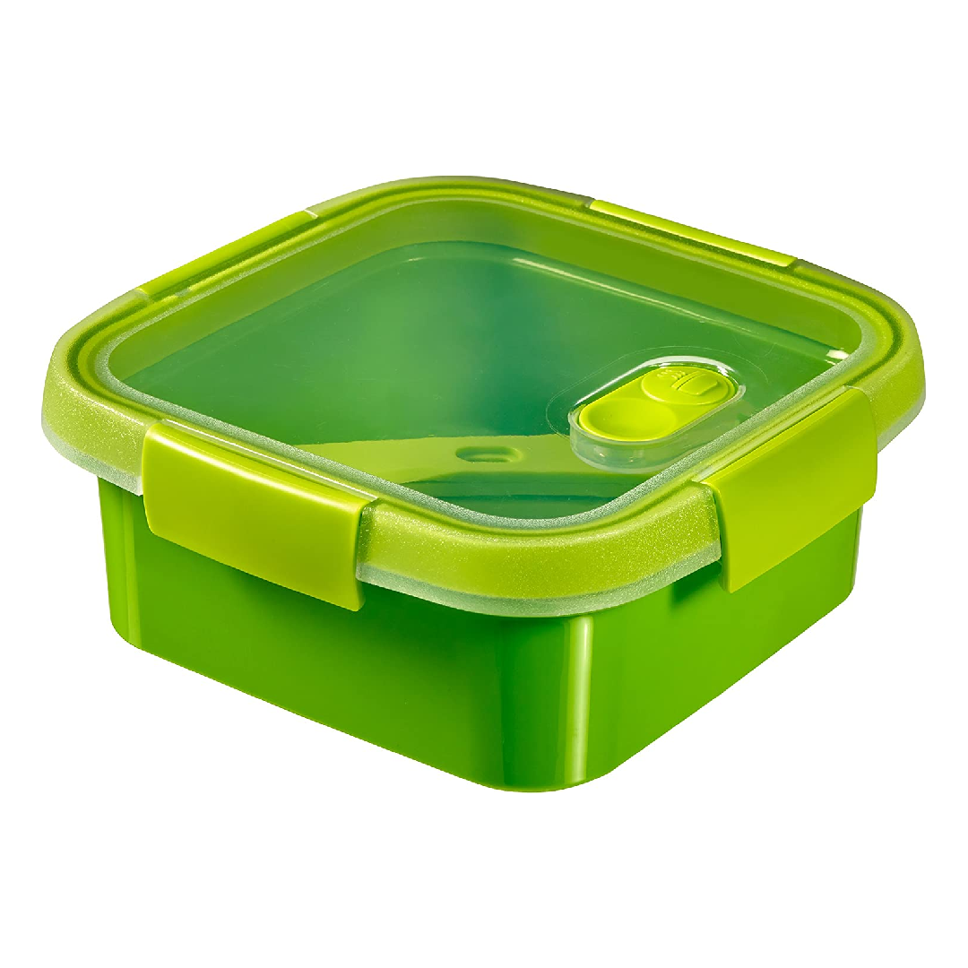 Square Lunch Box Storage Container with Knife 0.9L