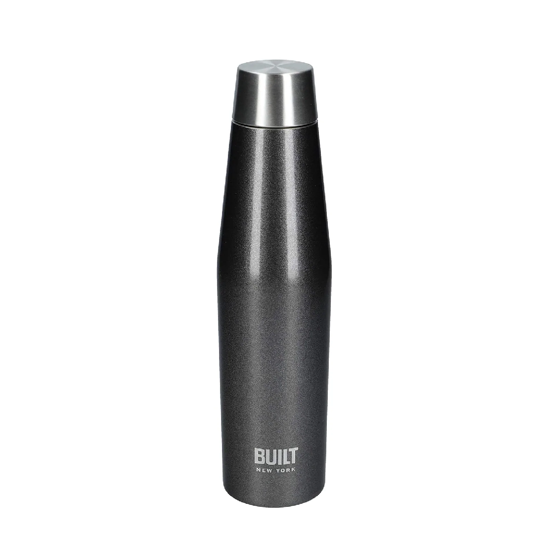 BUILT Perfect Seal Vacuum Insulated Water Bottle, 540 ml, Charcoal