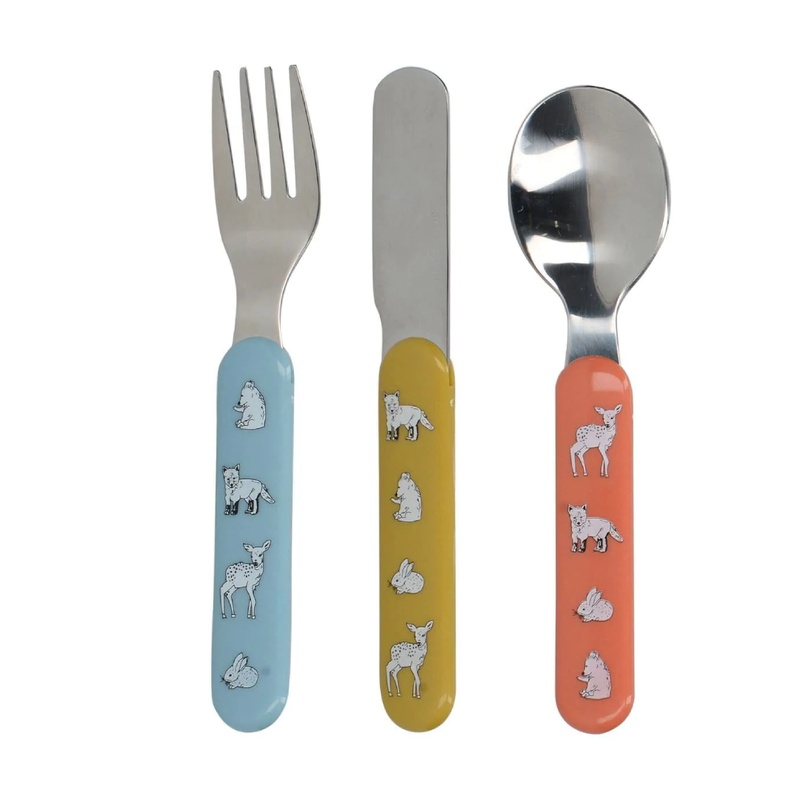 Creative Tops Into The Wild Little Explorer 3Pc Kids Cutlery Set