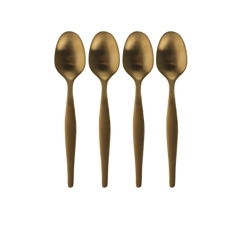 LC EDITED ESPRESSO SPOON SET OF 4 GOLD