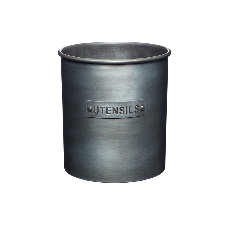 Industrial Kitchen Vintage-Style Metal Utensil Holder