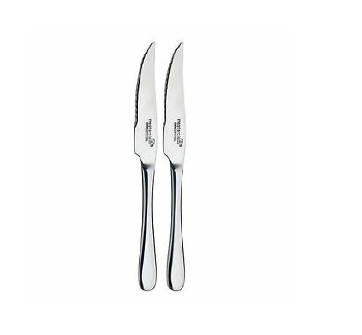 KitchenCraft-Masterclass Stainless Steel Solid Polished Set of 2 Steak Knives