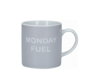 Espressotass portselan 80ml 'monday fuel' KitchenCraft & Saucer