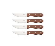 Artesa Stainless Steel Steak Knives, Set of 4, Wood, Silver, 23.5 cm