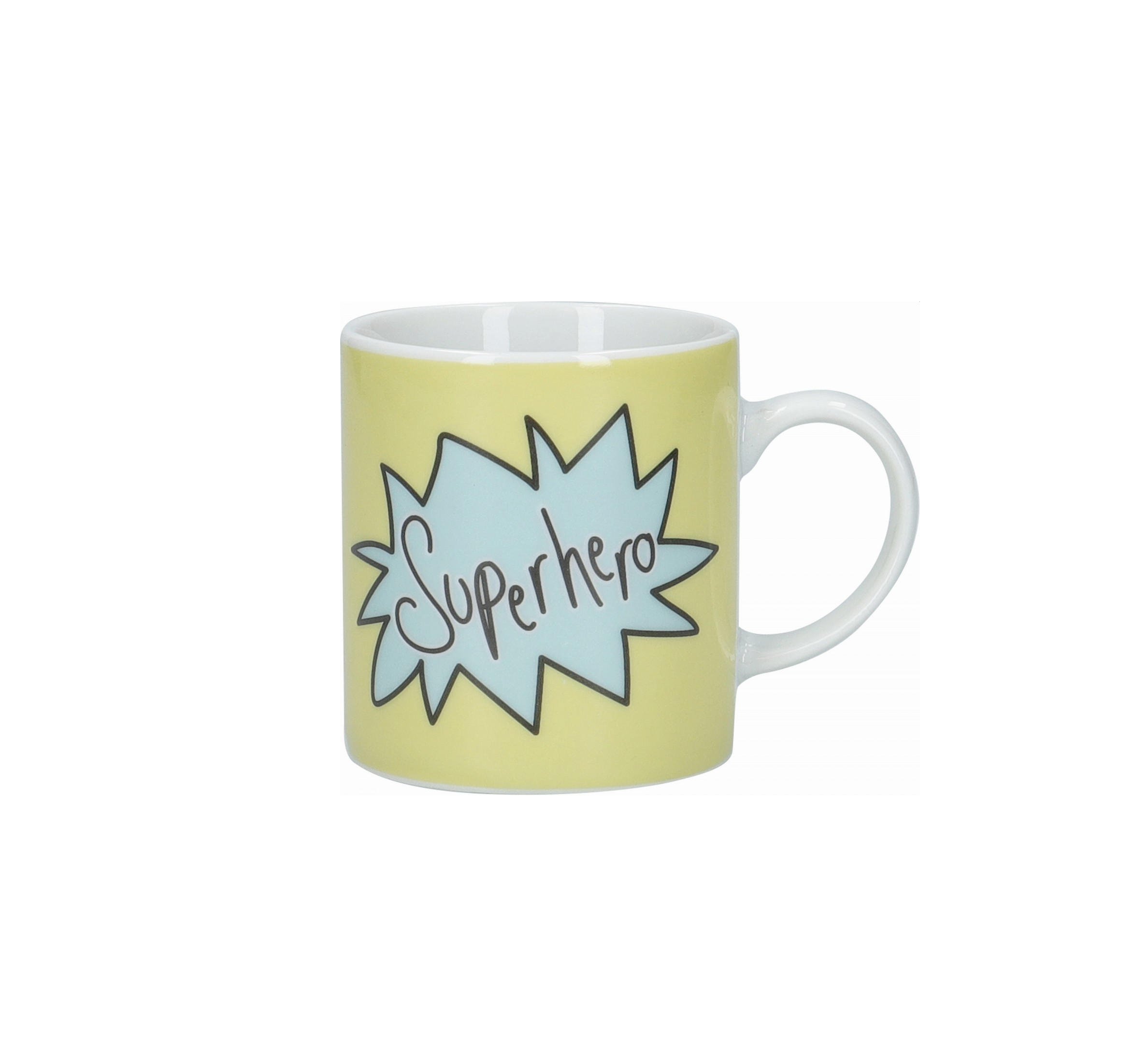 Espressotass portselan 80ml 'superhero' KitchenCraft & Saucer