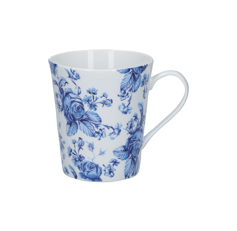 MIK HAMPTON MUG 330ML BLUE FLOWER