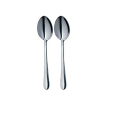 Masterclass Set of 2 Solid high quality Polished Stainless Steel Dessert Spoons