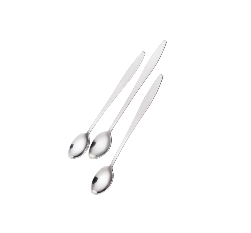 KitchenCraft Set of 3 Stainless Steel Ice Cream / Soda Spoons