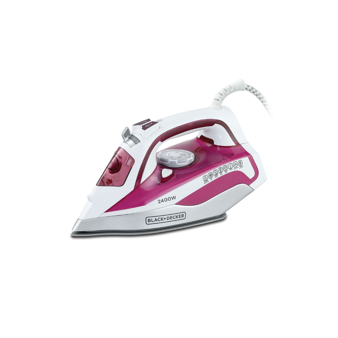 BLACK & DECKER 2400 WATT STEAM IRON WITH CERAMIC SOLEPLATE