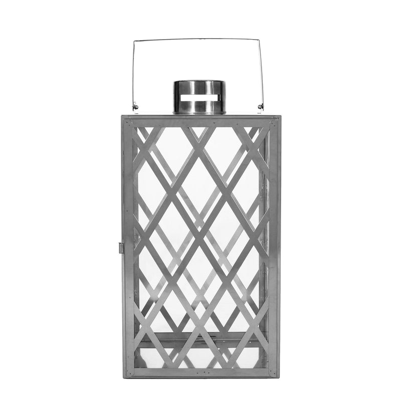 Stainless Steel Outdoor Lantern, Silver