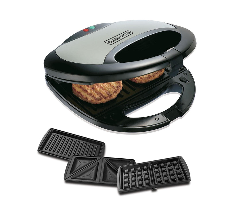 750 Watts Grill, Waffle & Sandwich Maker || محضرة ساندويش ووافل ومشواة - Mega Hardware