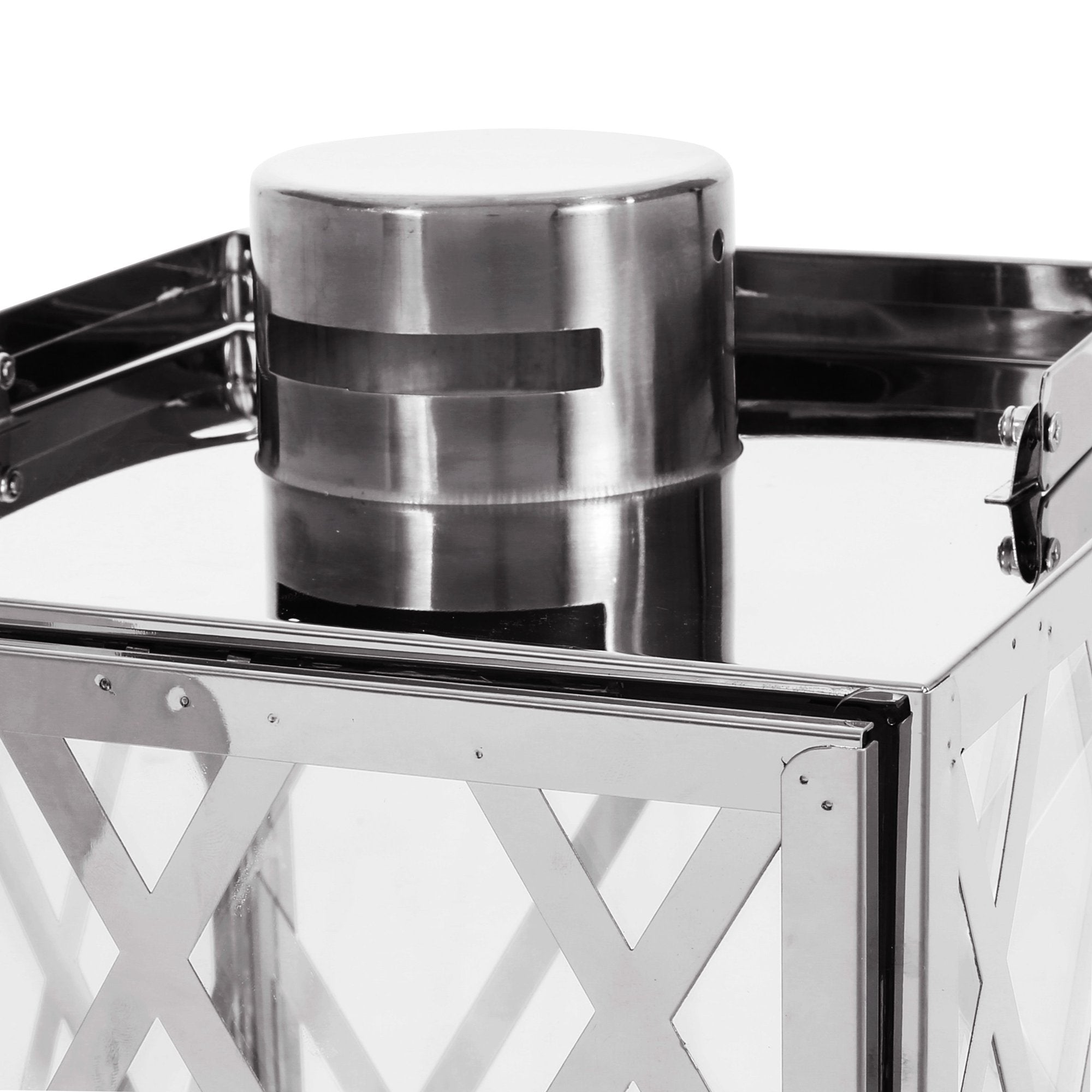 Stainless Steel Outdoor Lantern, Silver