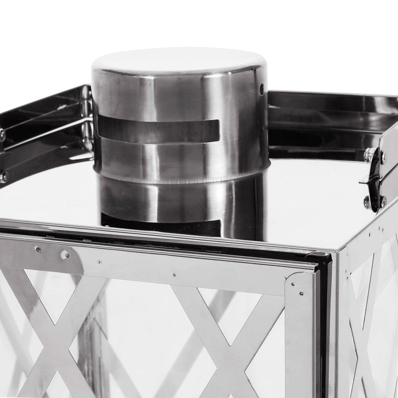 Stainless Steel Outdoor Lantern, Silver