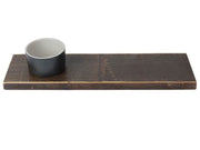 Creative Tops Naturals CUISINE Set of serving board with a ceramic dish