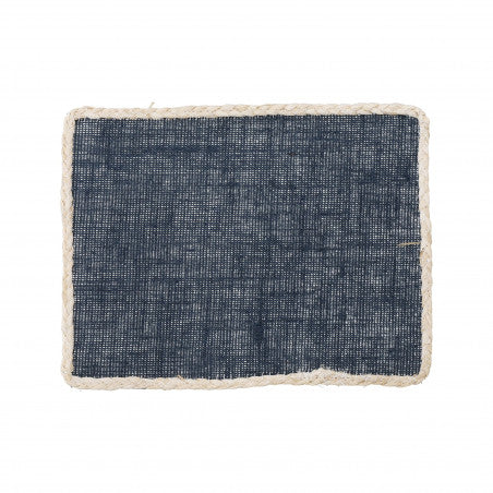 Creative Tops Rectangular Jute Placemats – Set of 4 (Navy Blue)