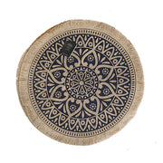 Creative Tops Jute Placemats with Mandala Design – Set of 4 (Natural & Blue)