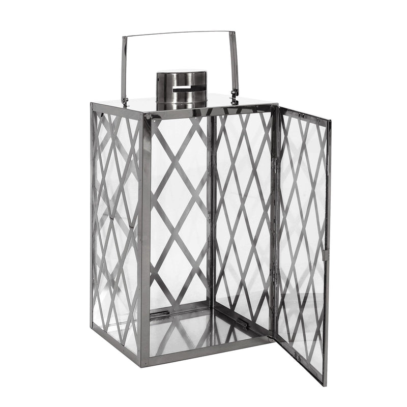 Stainless Steel Outdoor Lantern, Silver