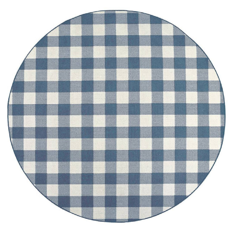 KA VINTAGE INDIGO GINGHAM SIDE PLATE