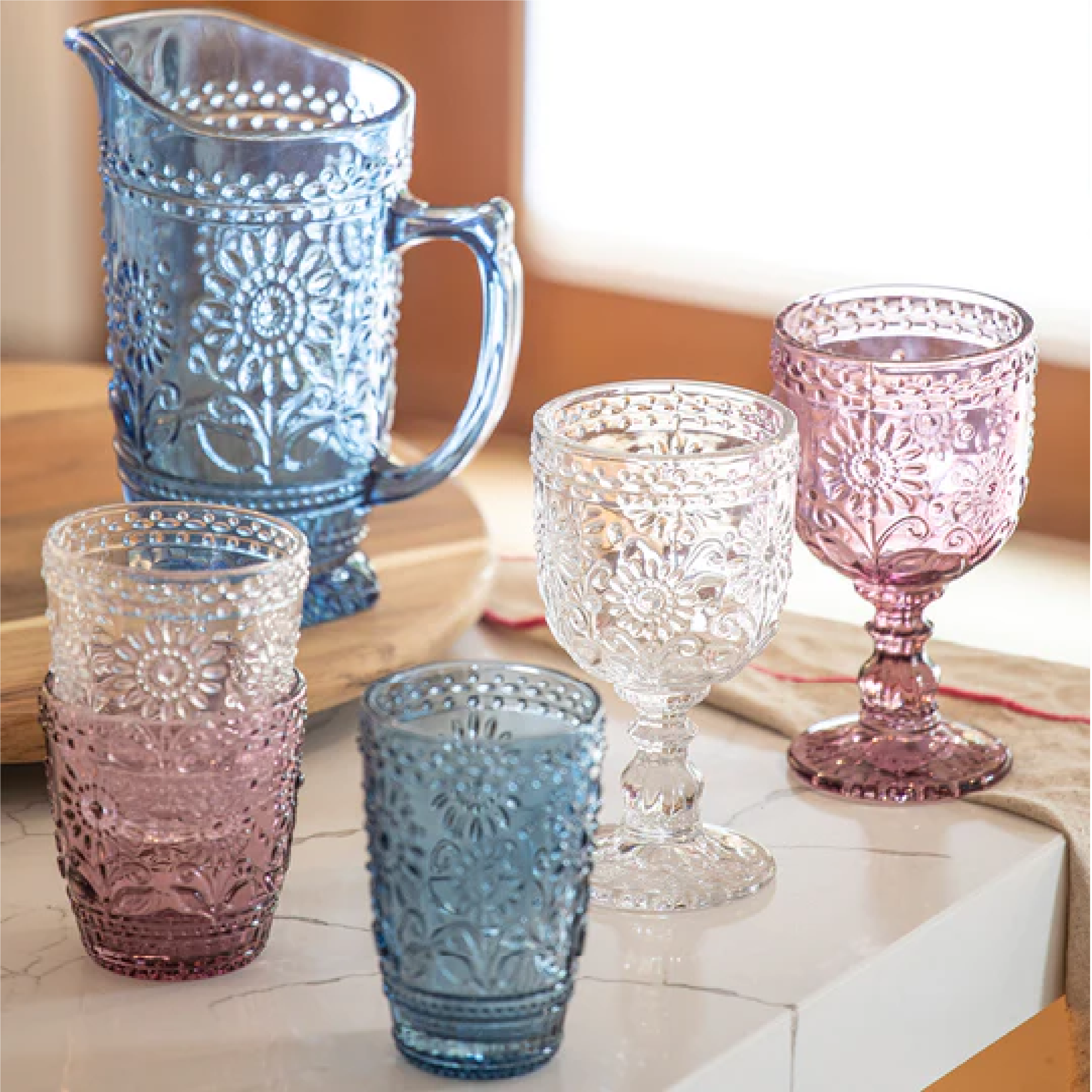 SUNFLOWER BLUE JUG