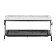 TERRAZZO BLACK/WHITE 2 TIER SERVING TOWER